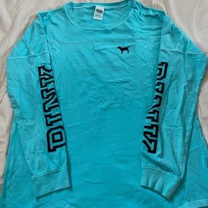 VS PINK OPEN BACK LONG SLEEVE